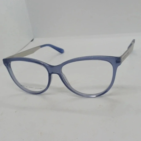 NWOT RX-ABLE MARC BY MARC JACOBS EYEGLASS FRAMES MMJ609 BLUE SILVER - Picture 3 of 5